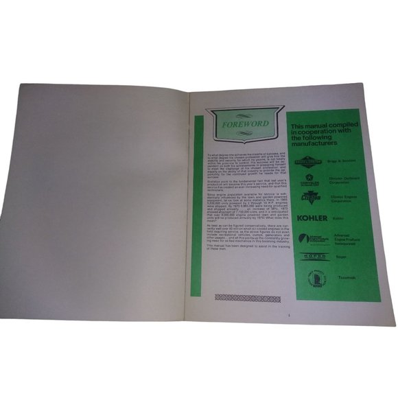 Air Cooled Engines Mechanics Training Manual 1974 Engine Service Association - Picture 8 of 14